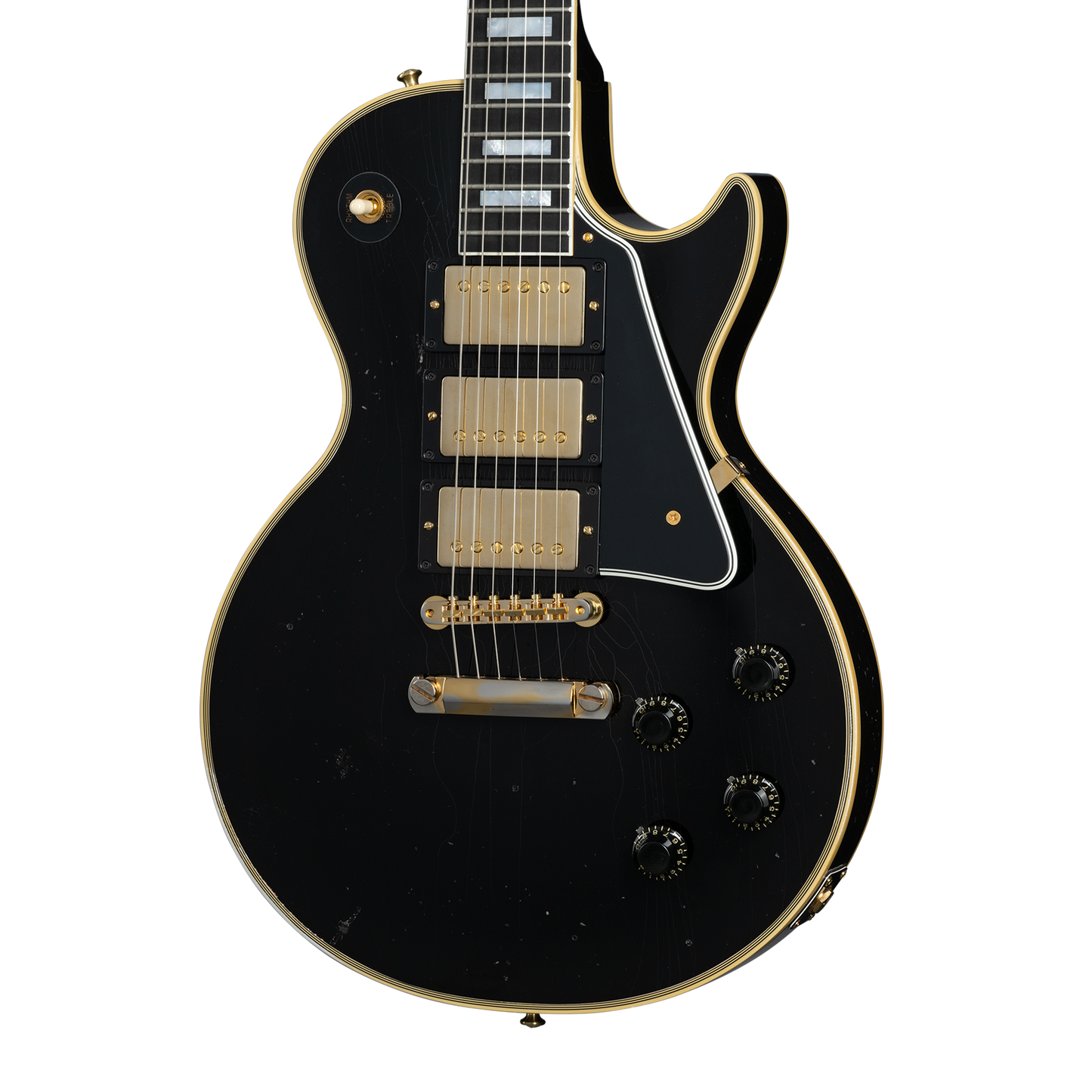 Gibson Custom 1957 Les Paul Custom Reissue 3-Pickup, Light Aged, Ebony Electric Guitar Gibson Custom