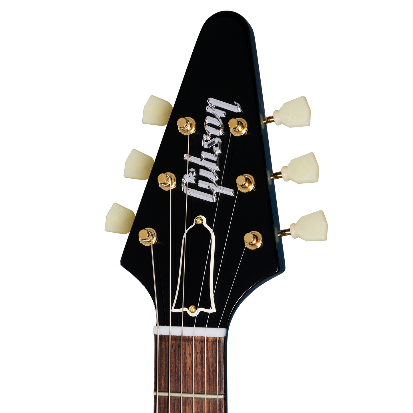 Gibson Custom 1958 Korina Flying V (White Pickguard), Exclusive, Antique Pelham Blue VOS Electric Guitar Gibson Custom