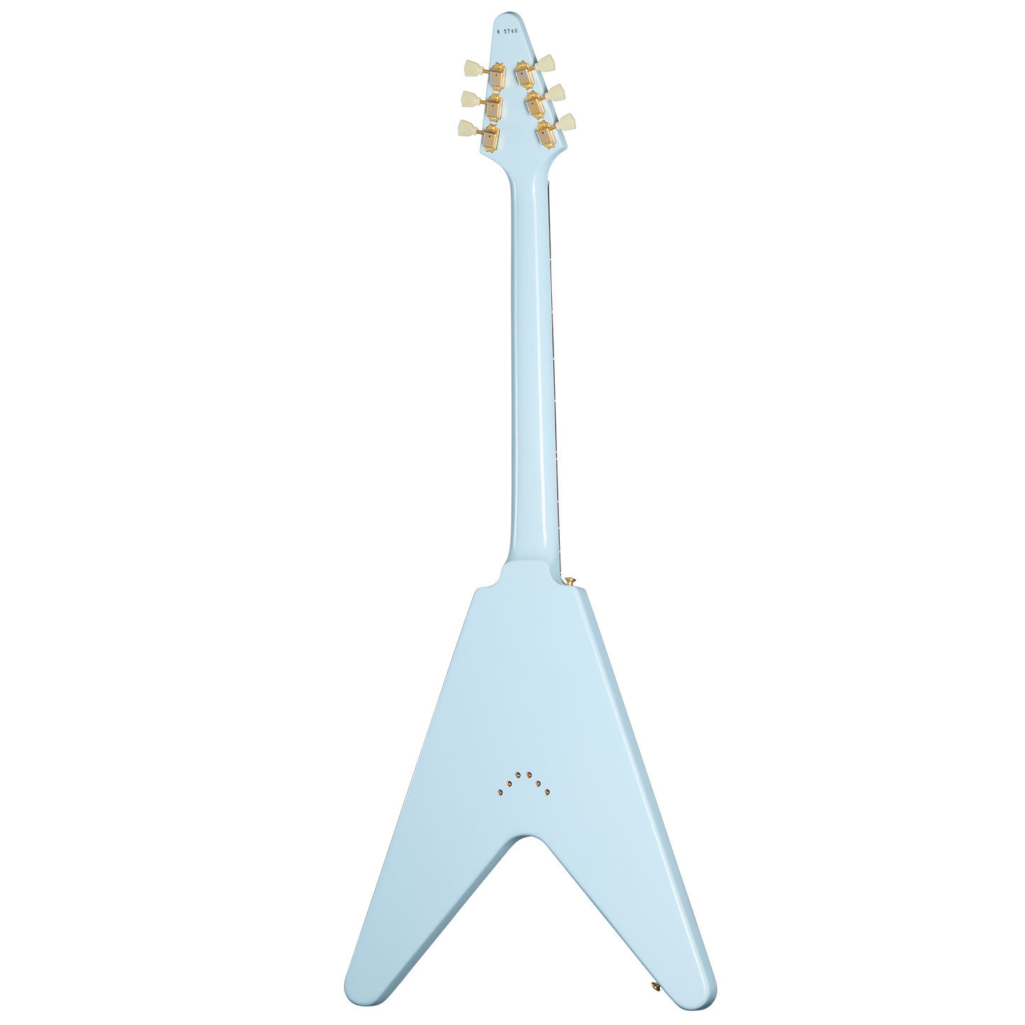 Gibson Custom 1958 Korina Flying V Reissue, Frost Blue VOS Electric Guitar Gibson Custom