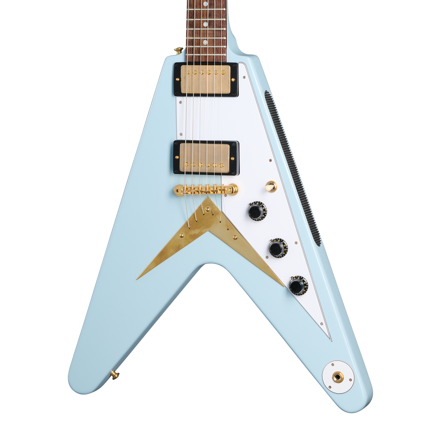 Gibson Custom 1958 Korina Flying V Reissue, Frost Blue VOS Electric Guitar Gibson Custom