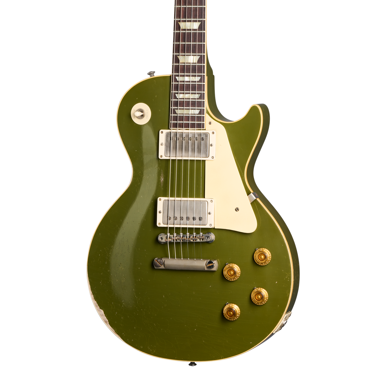 Gibson Custom 1958 Les Paul Standard, Heavy Aged, Olive Drab Electric Guitar Gibson Custom