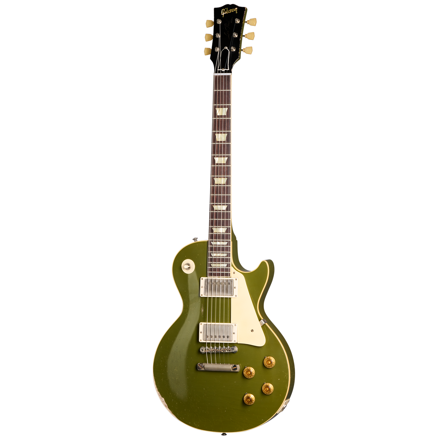 Gibson Custom 1958 Les Paul Standard, Heavy Aged, Olive Drab Electric Guitar Gibson Custom