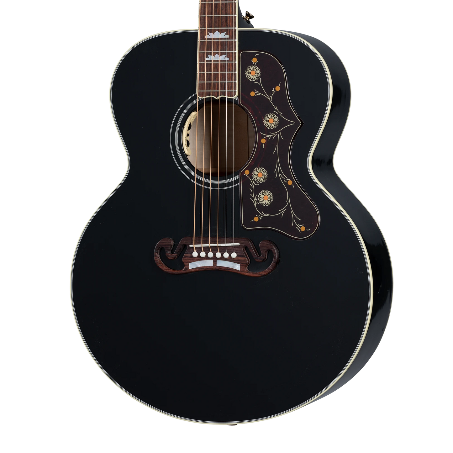 Gibson SJ-200 Standard, Ebony, Exclusive Acoustic Guitar Gibson