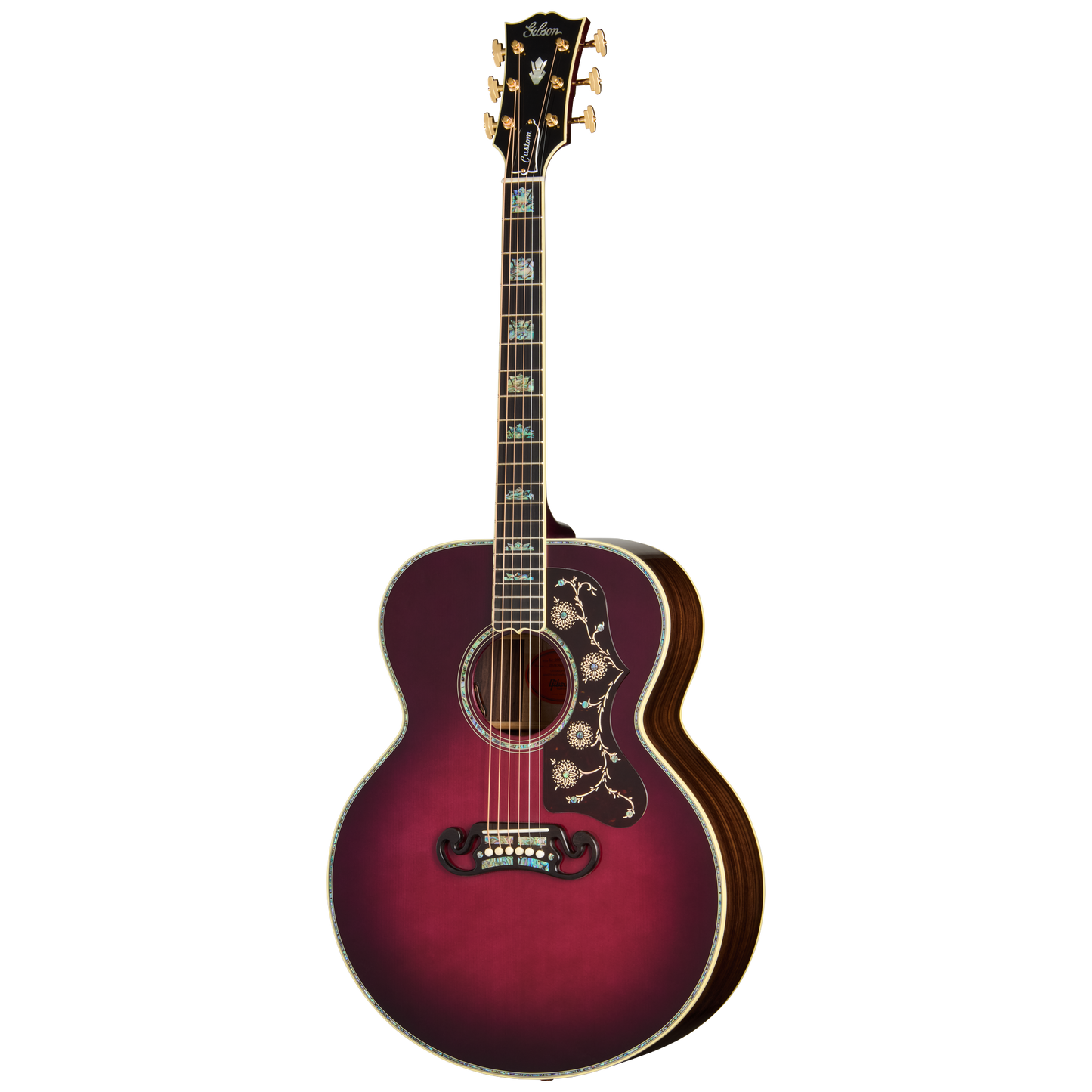 Gibson Custom Select SJ-200 Standard 3-Piece Back, Merlot Burst Acoustic Guitar Gibson Custom