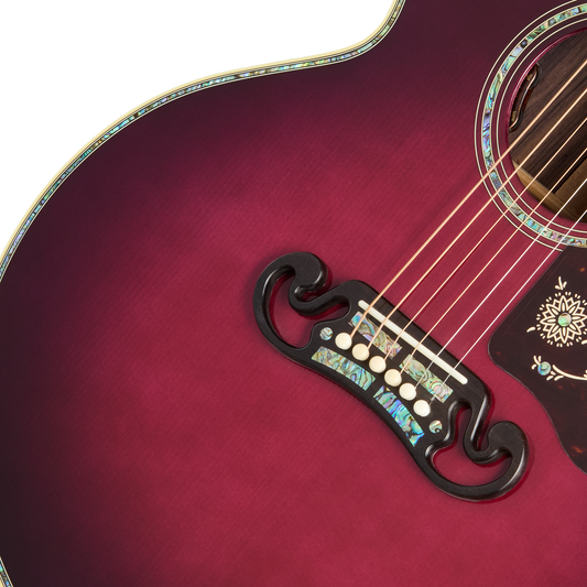 Gibson Custom Select SJ-200 Standard 3-Piece Back, Merlot Burst Acoustic Guitar Gibson Custom