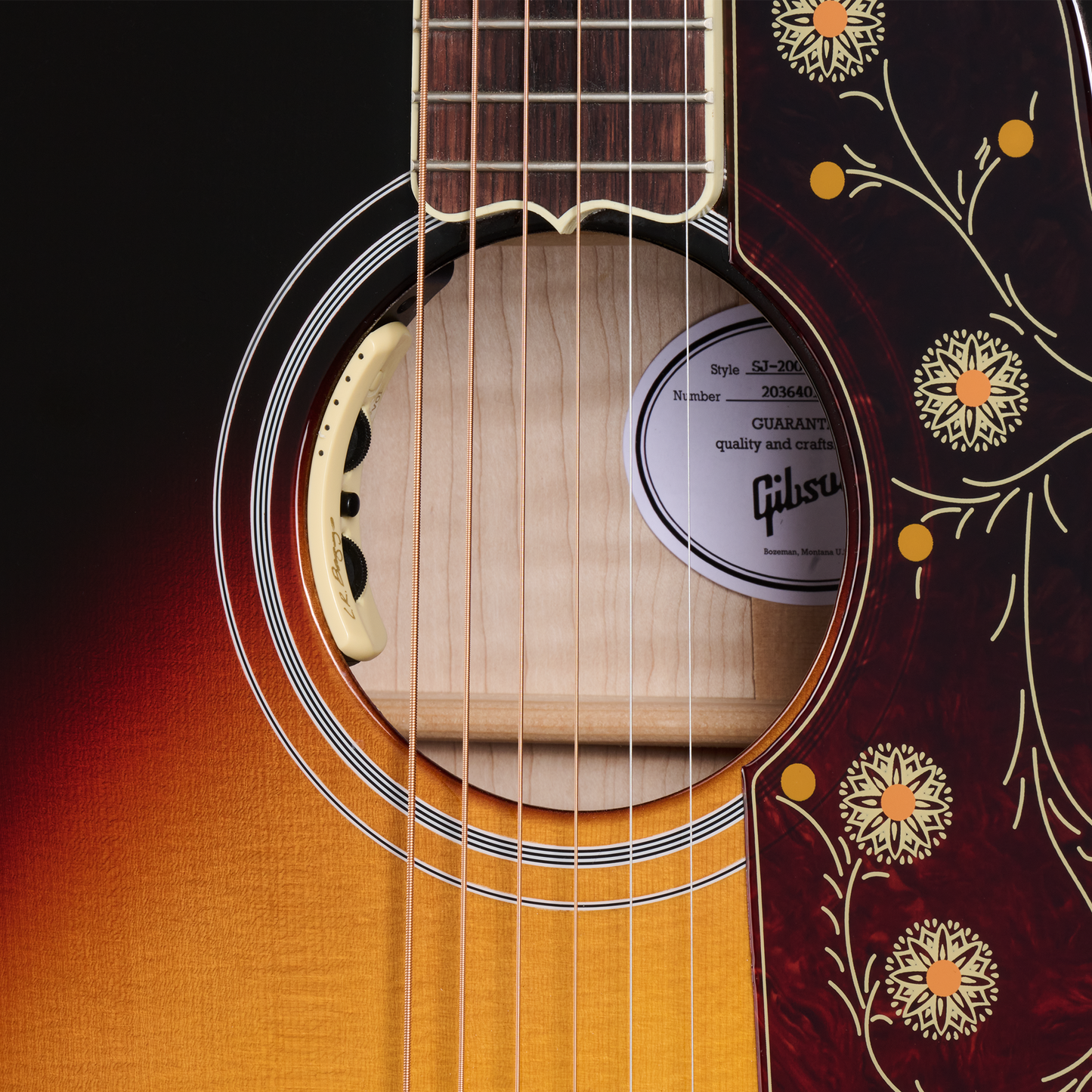 Gibson SJ-200 Standard, Tri Burst Acoustic Guitar Gibson