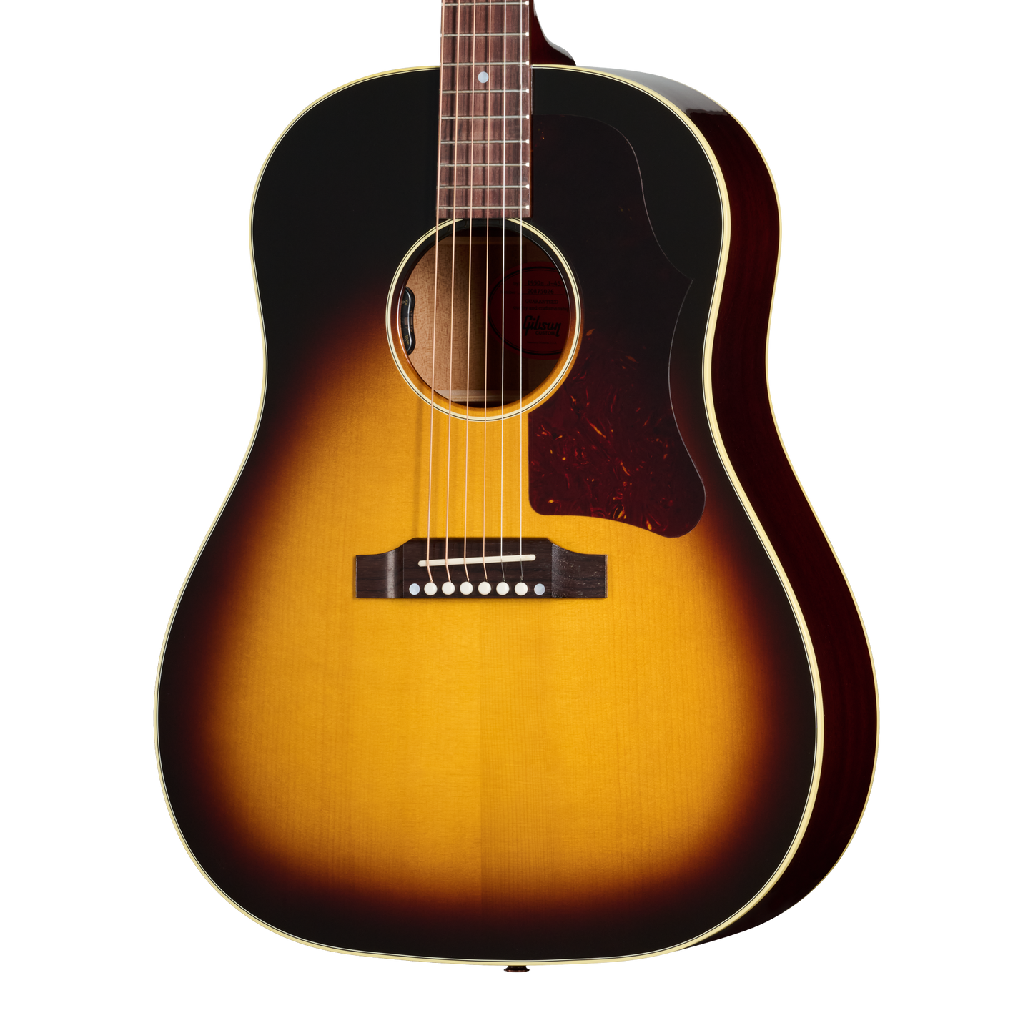 Gibson Custom J-45 50s with Red Spruce Top, Faded Vintage Sunburst Acoustic Guitar Gibson Custom