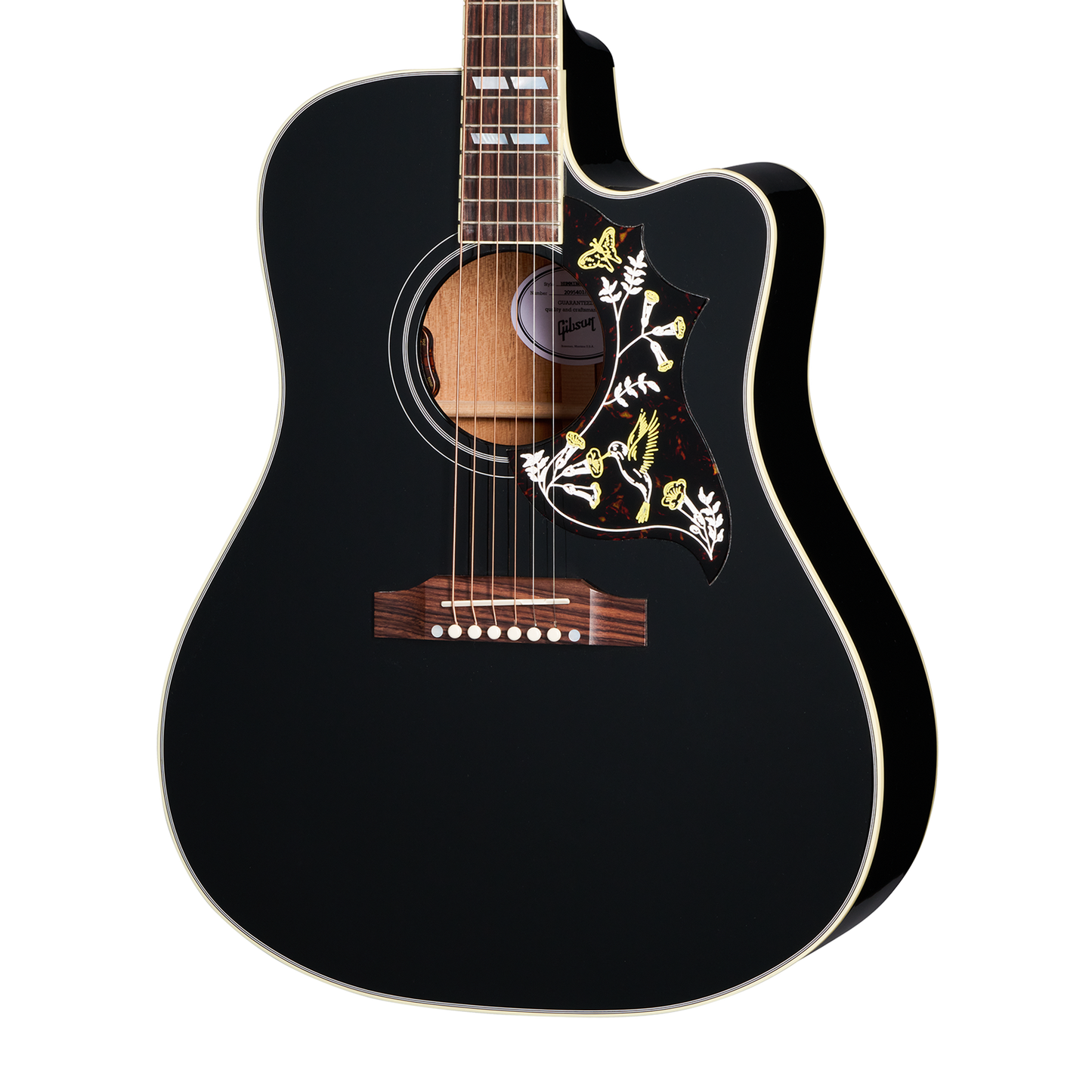Gibson Hummingbird Standard EC, Ebony, Exclusive Acoustic Guitar Gibson