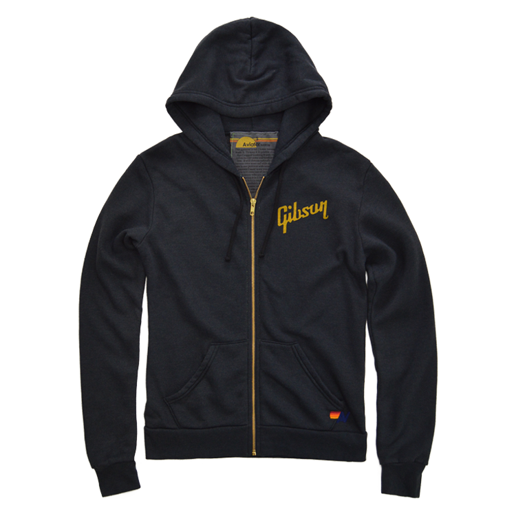 Aviator Nation x Gibson Hummingbird Zip Hoodie, Exclusive Outerwear Gibson Small