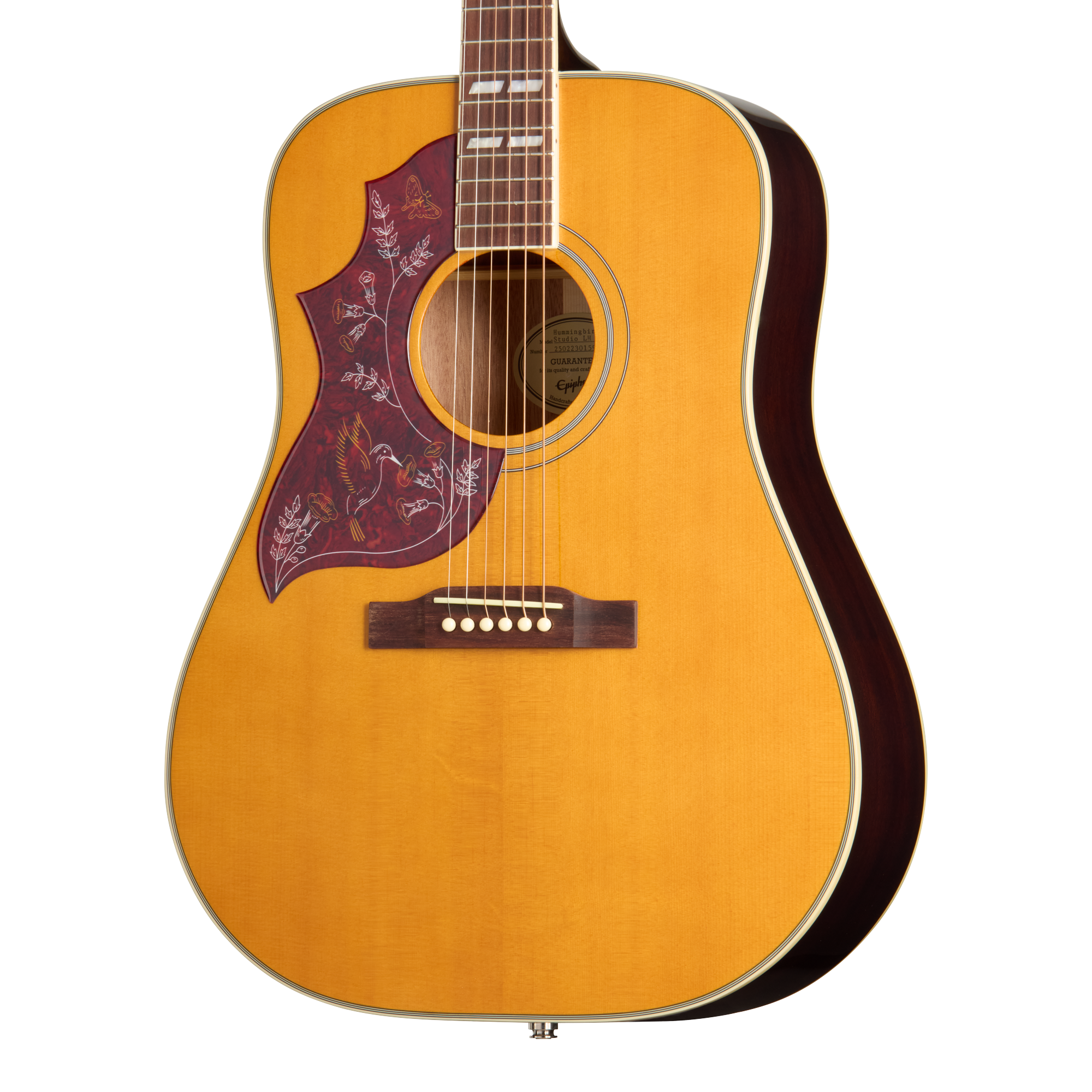 Epiphone Hummingbird Studio, Left-Handed, Antique Natural – Gibson