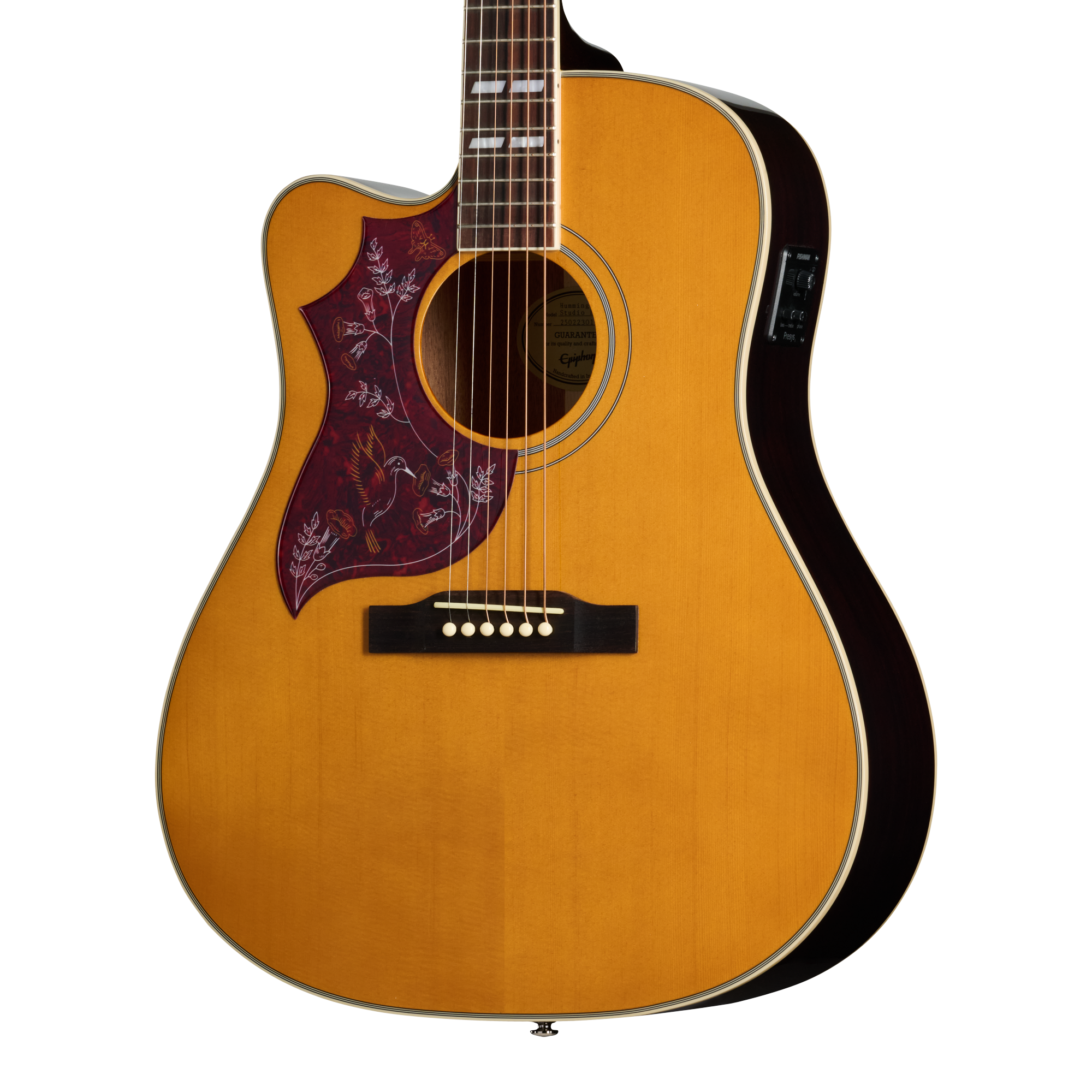 Epiphone A Hummingbird with a cutaway that's perfect for beginners