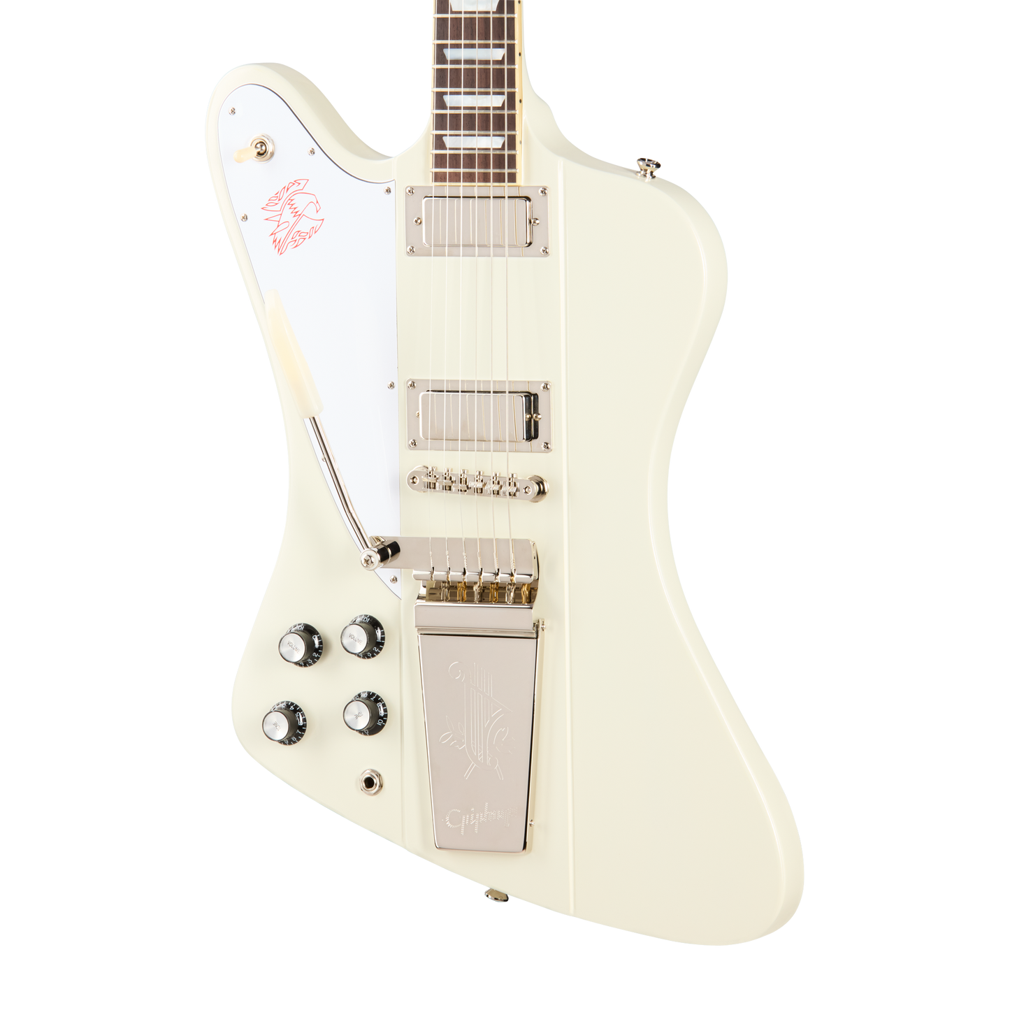 Epiphone IGC 1963 Firebird V Reissue with Maestro Vibrola, Left-Handed, Polaris White Electric Guitar Epiphone