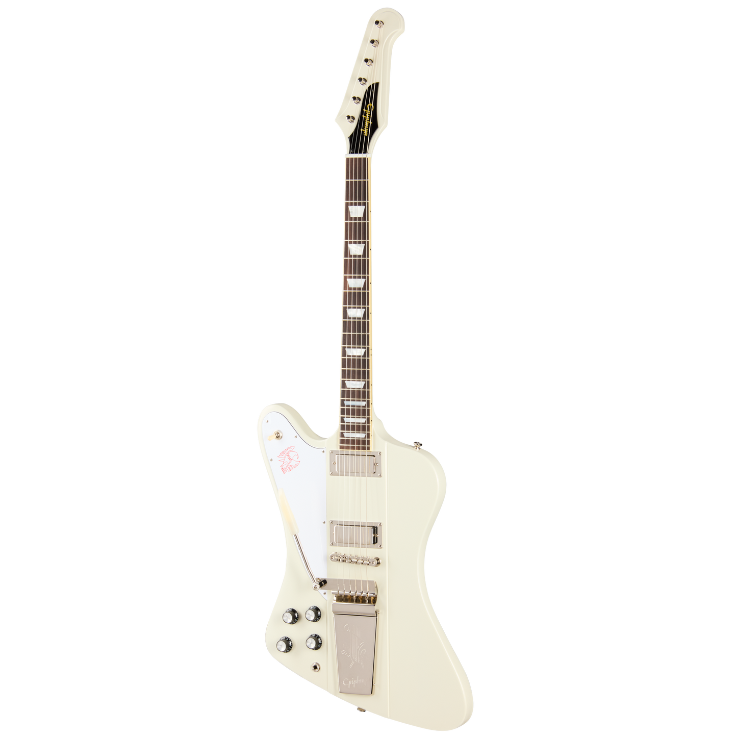 Epiphone IGC 1963 Firebird V Reissue with Maestro Vibrola, Left-Handed, Polaris White Electric Guitar Epiphone