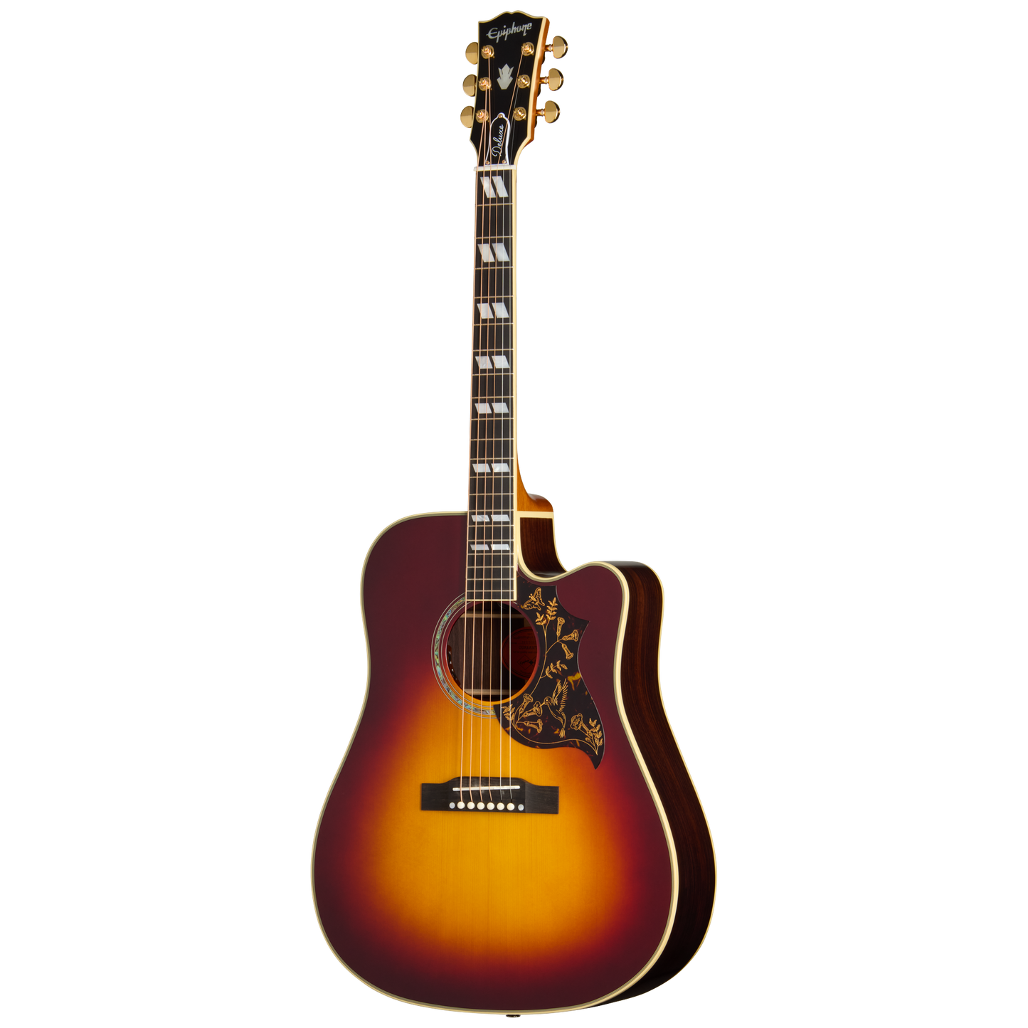 Epiphone IGC Hummingbird Deluxe EC, Autumn Burst Acoustic Guitar Epiphone