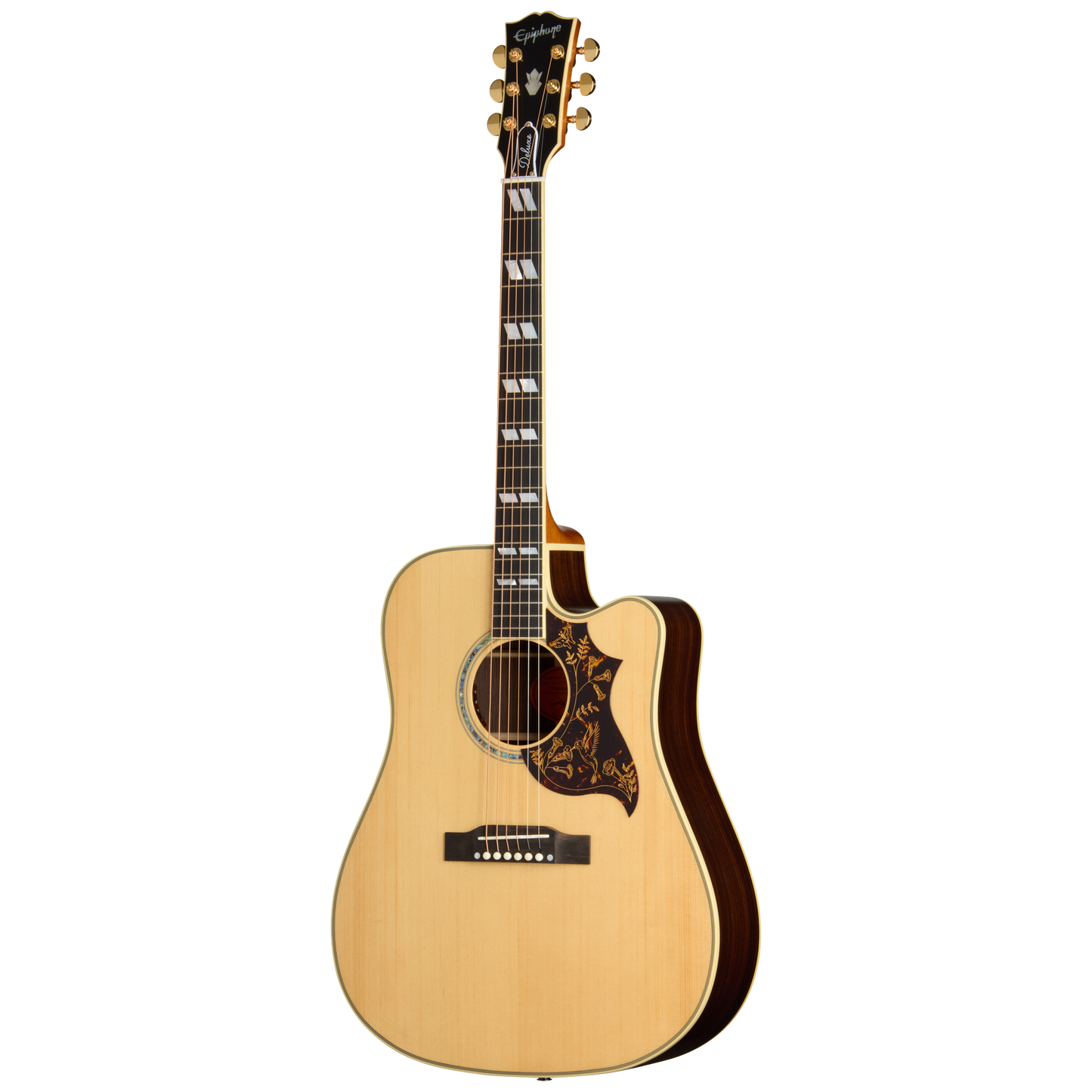 Epiphone IGC Hummingbird Deluxe EC, Natural Acoustic Guitar Epiphone