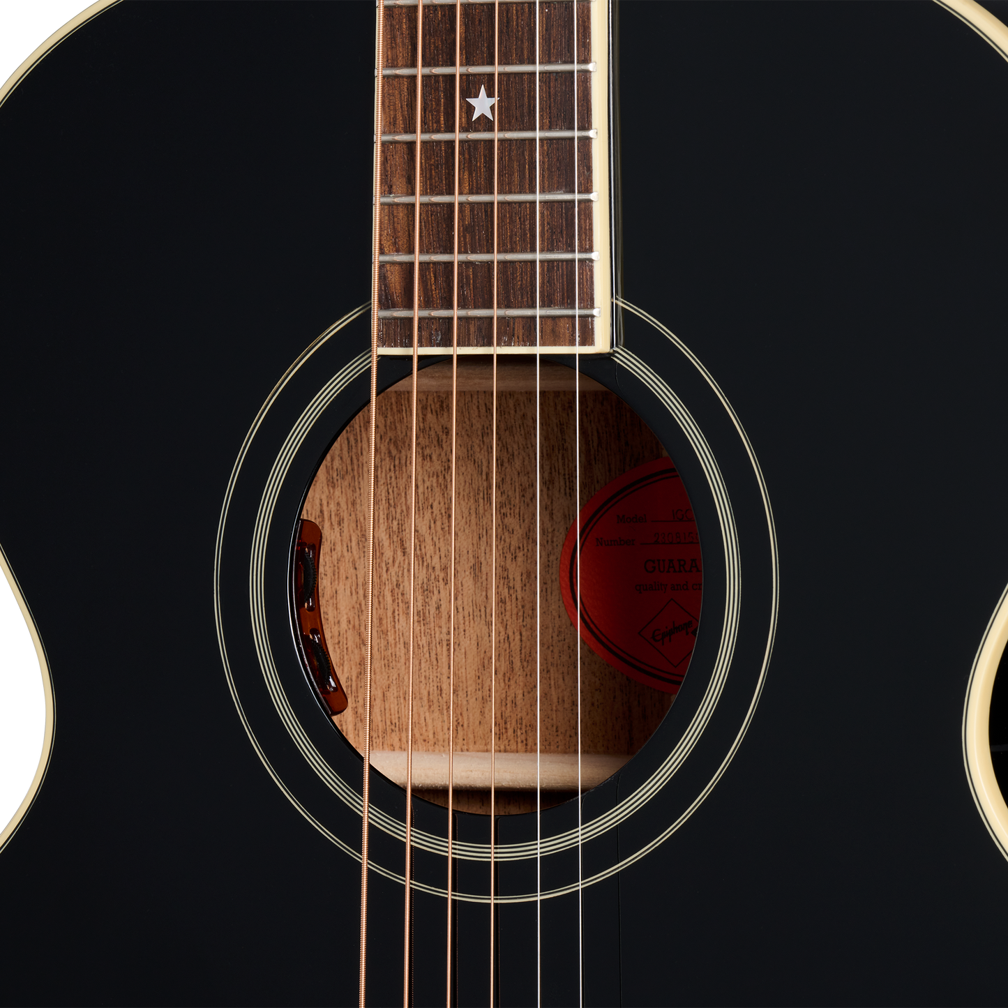 Epiphone IGC J-180 LS, Ebony Acoustic Guitar Epiphone