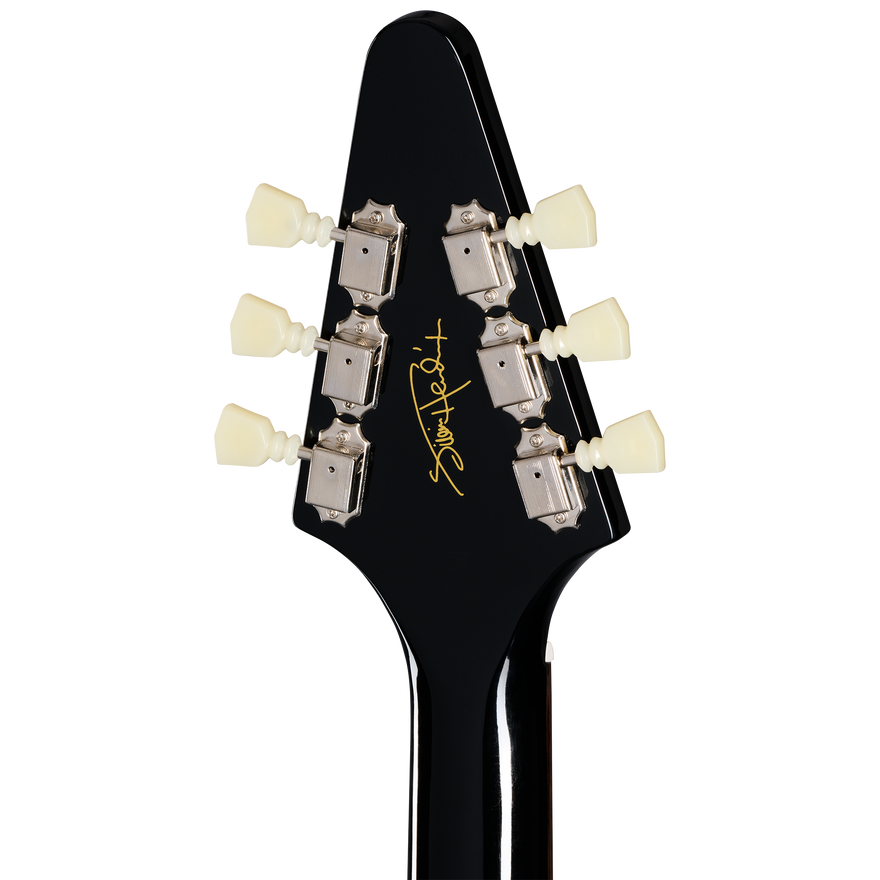 Epiphone Inspired by Gibson Custom Jimi Hendrix™ "Love Drops" Flying V, Left-Handed, Ebony Electric Guitar Epiphone
