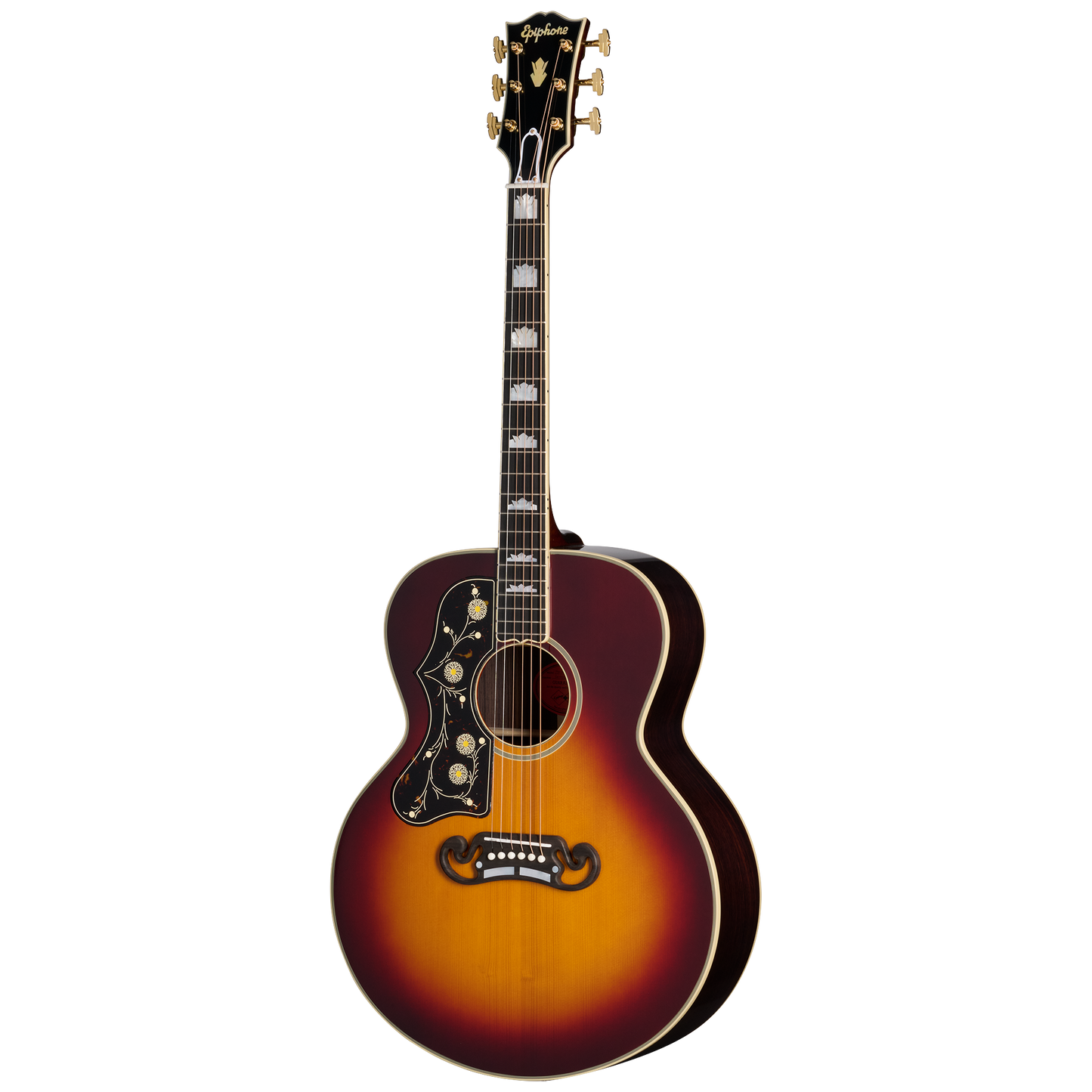Epiphone IGC Pre-War SJ-200 Rosewood Reissue, Left-Handed, Vintage Sunburst Acoustic Guitar Epiphone