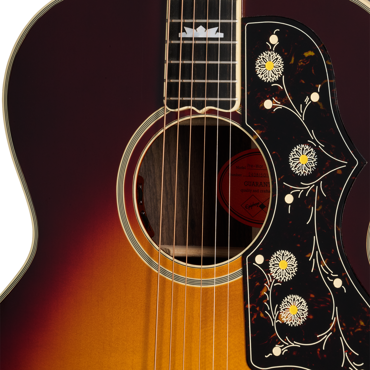 Epiphone IGC Pre-War SJ-200 Rosewood Reissue, Vintage Sunburst Acoustic Guitar Epiphone
