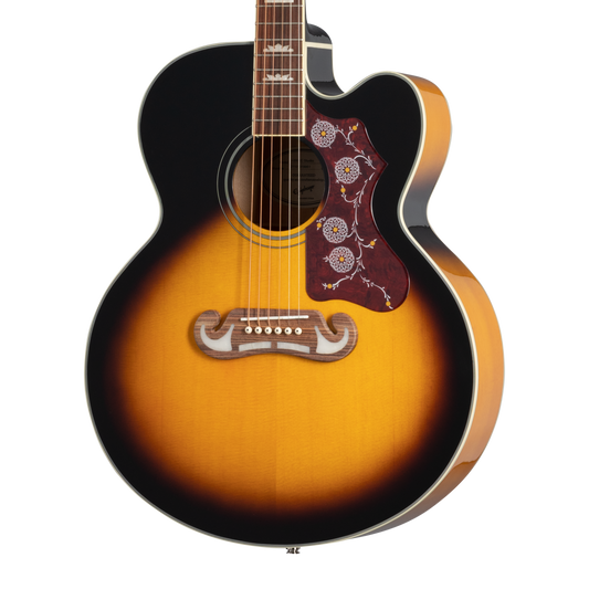 Epiphone J-200 EC Studio, Vintage Sunburst Acoustic Guitar Epiphone