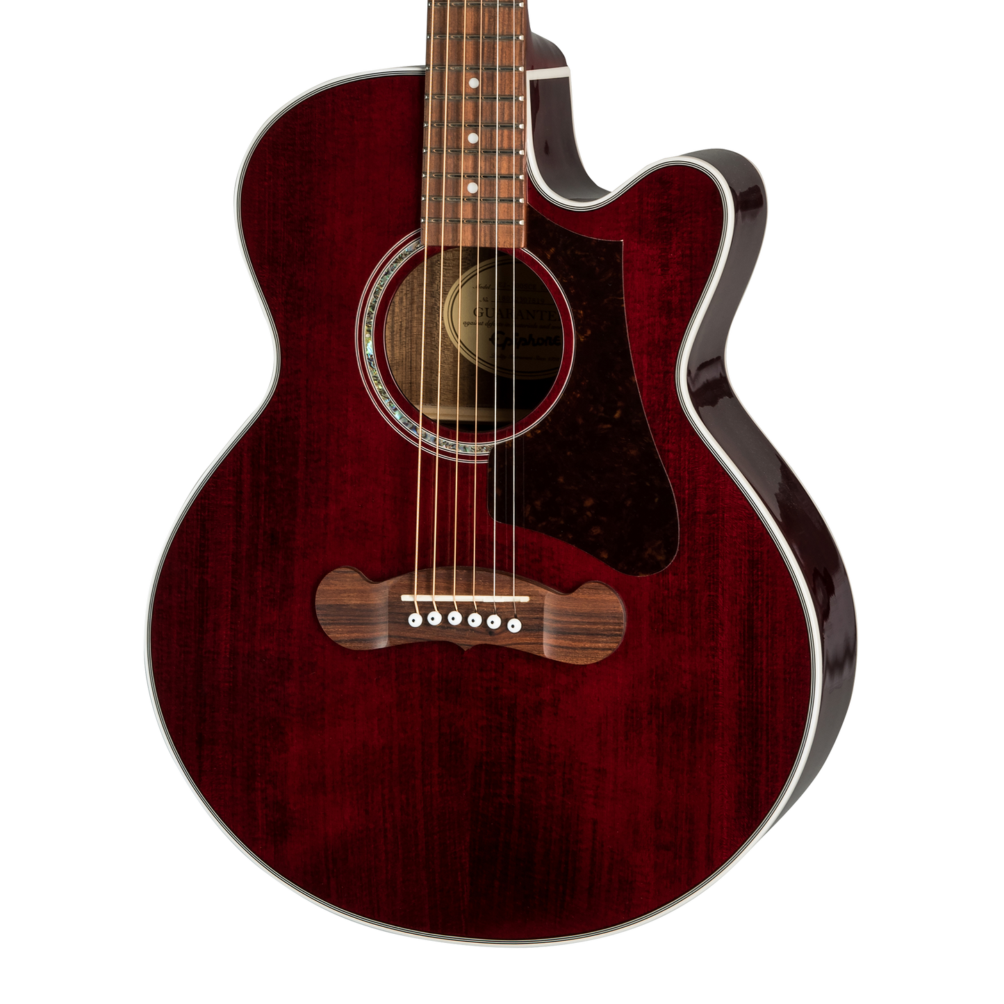 Epiphone J-200 EC Studio Parlor, Wine Red Acoustic Guitar Epiphone