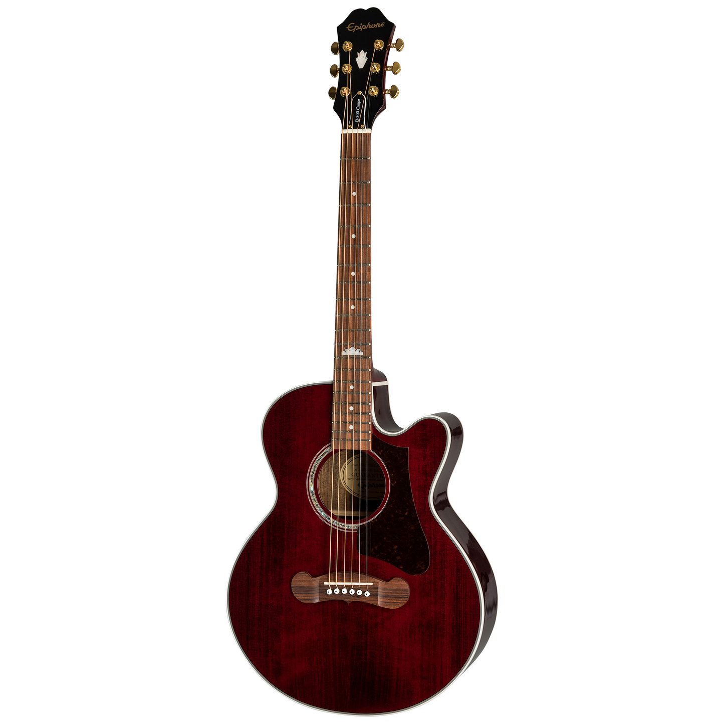 Epiphone J-200 EC Studio Parlor, Wine Red Acoustic Guitar Epiphone