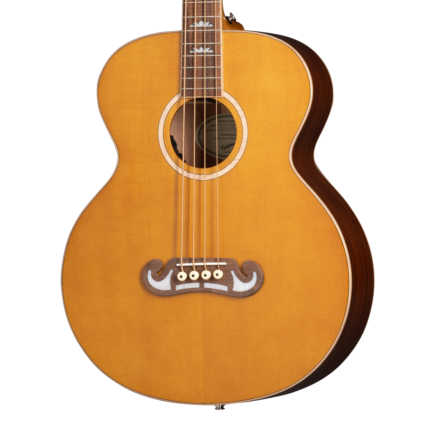Epiphone El Capitan J-200 Studio Bass, Aged Vintage Natural Acoustic Bass Epiphone
