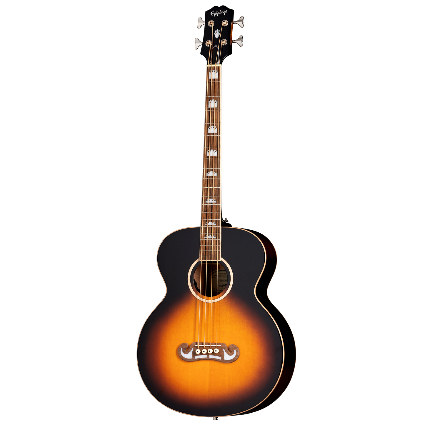 Epiphone El Capitan J-200 Studio Bass, Aged Vintage Sunburst Acoustic Bass Epiphone