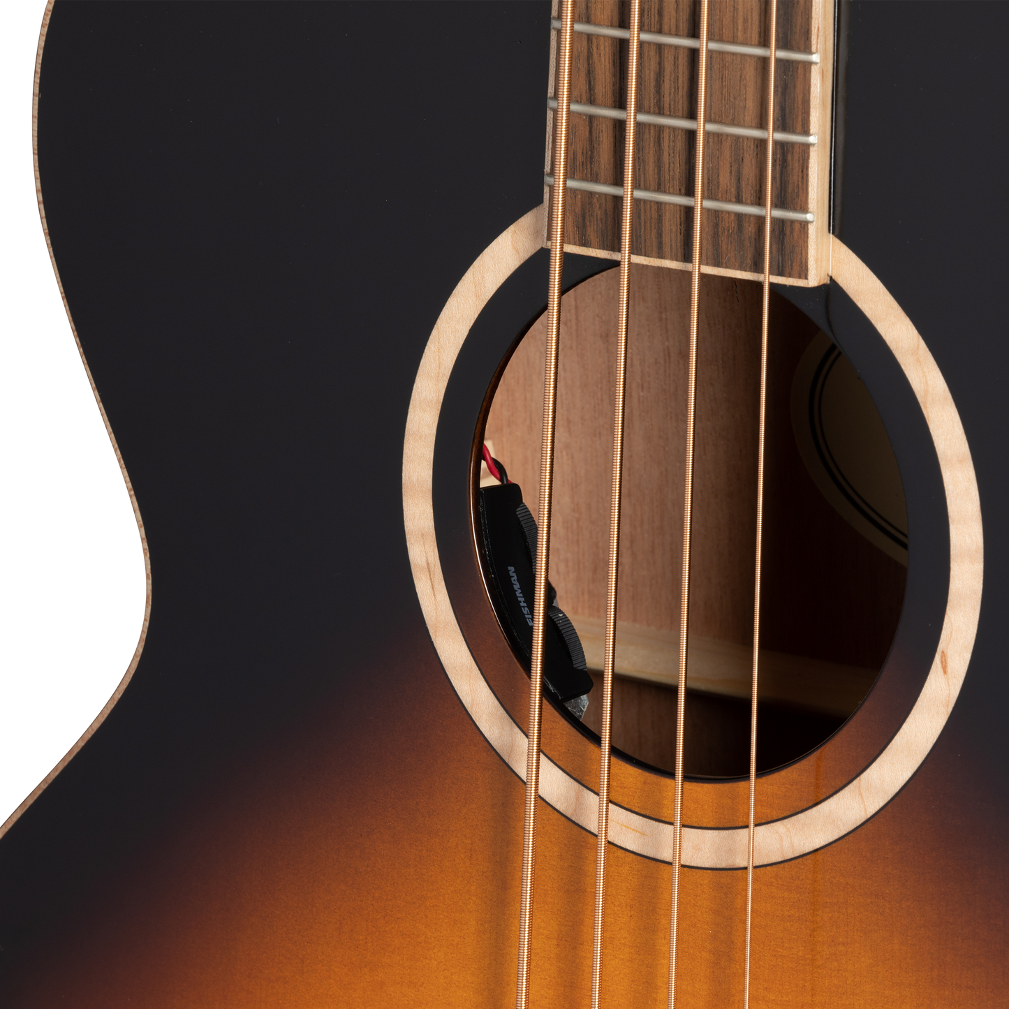 Epiphone El Capitan J-200 Studio Bass, Aged Vintage Sunburst Acoustic Bass Epiphone