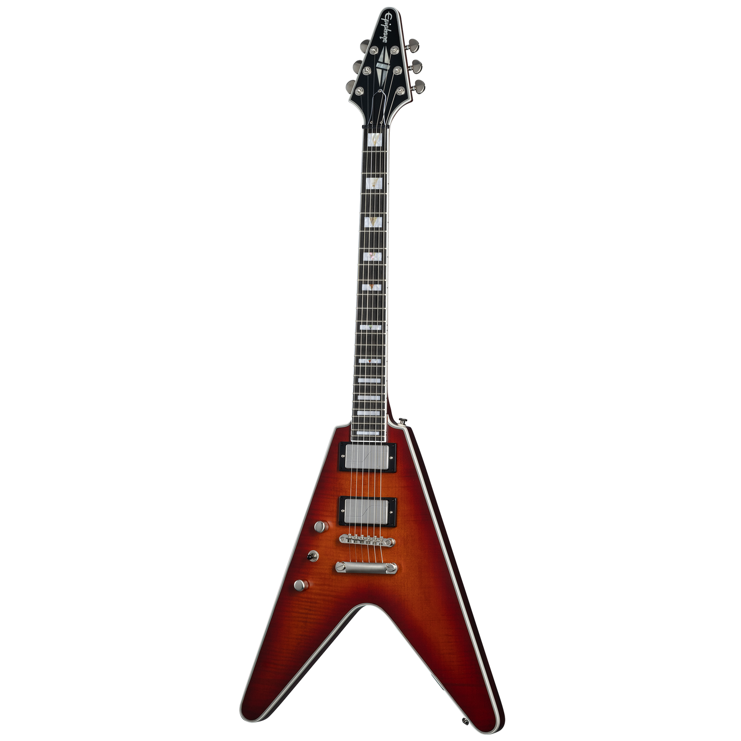 Epiphone Flying V Prophecy, Left-Handed, Aged Bengal Tiger Burst, Exclusive Electric Guitar Epiphone