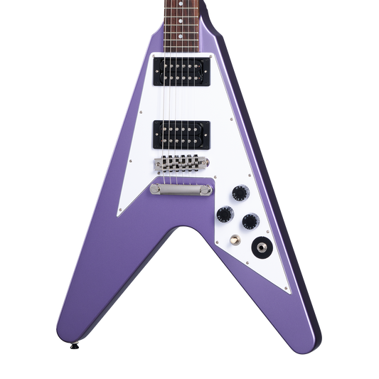 Epiphone Kirk Hammett 1979 Flying V, Purple Metallic Electric Guitar Epiphone