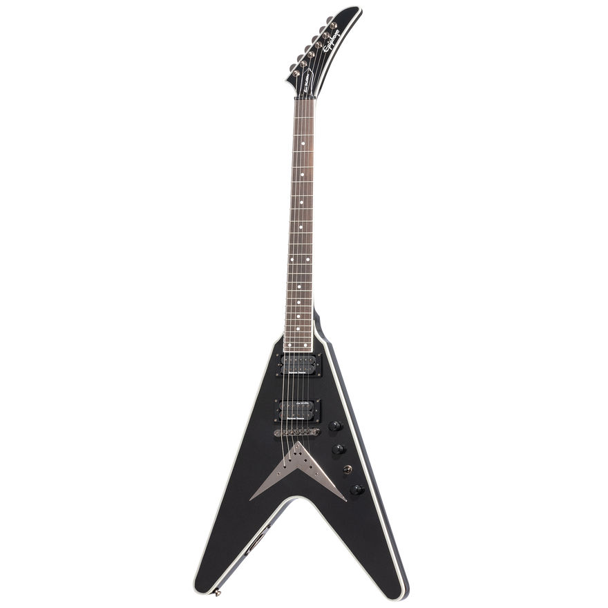 Epiphone Dave Mustaine Flying V Custom, Black Metallic Electric Guitar Epiphone