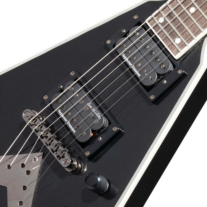 Epiphone Dave Mustaine Flying V Custom, Black Metallic Electric Guitar Epiphone