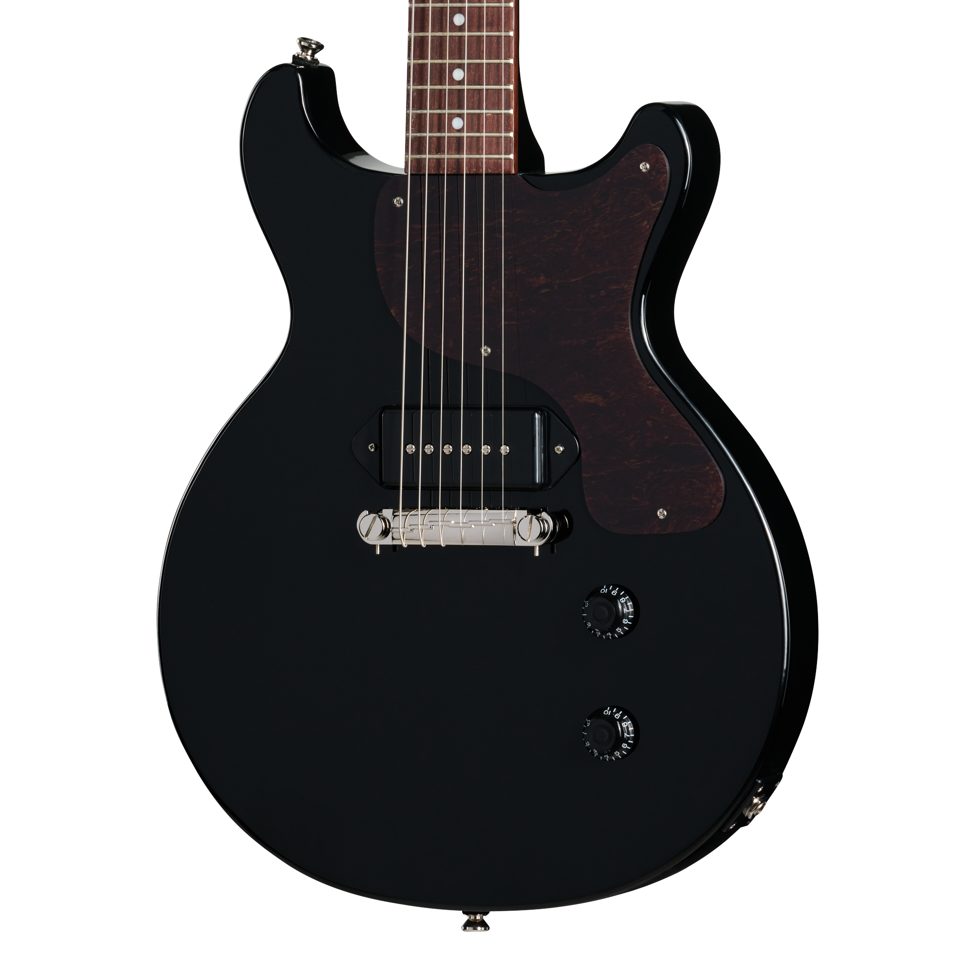 Epiphone Les Paul Junior Double Cut, Ebony, Exclusive – Gibson Epiphone Les Paul Junior Double Cut, Ebony, Exclusive – Gibson