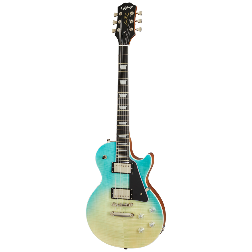 Epiphone Les Paul Modern Figured, Caribbean Blue Fade Electric Guitar Epiphone