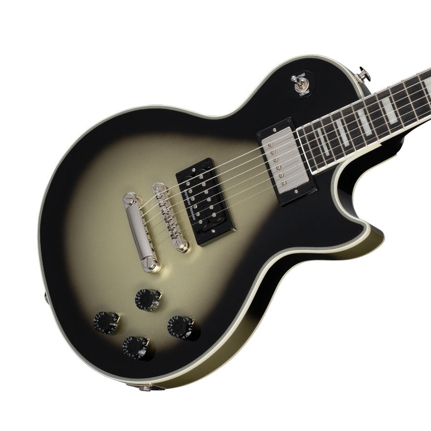 Epiphone Adam Jones Les Paul Custom Art Collection: Julie Heffernan's “Study For Self-Portrait with Rose Skirt and a Mouse", Antique Silverburst Electric Guitar Epiphone