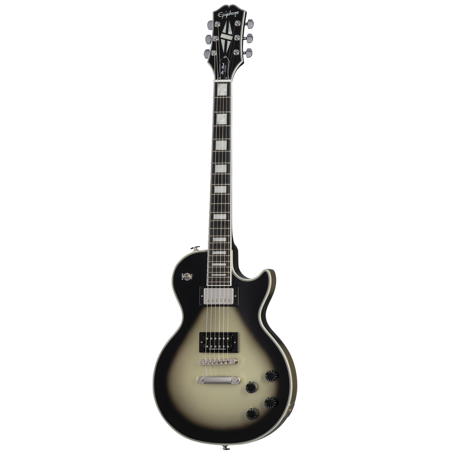 Epiphone Adam Jones Les Paul Custom Art Collection: Julie Heffernan's “Study For Self-Portrait with Rose Skirt and a Mouse", Antique Silverburst Electric Guitar Epiphone