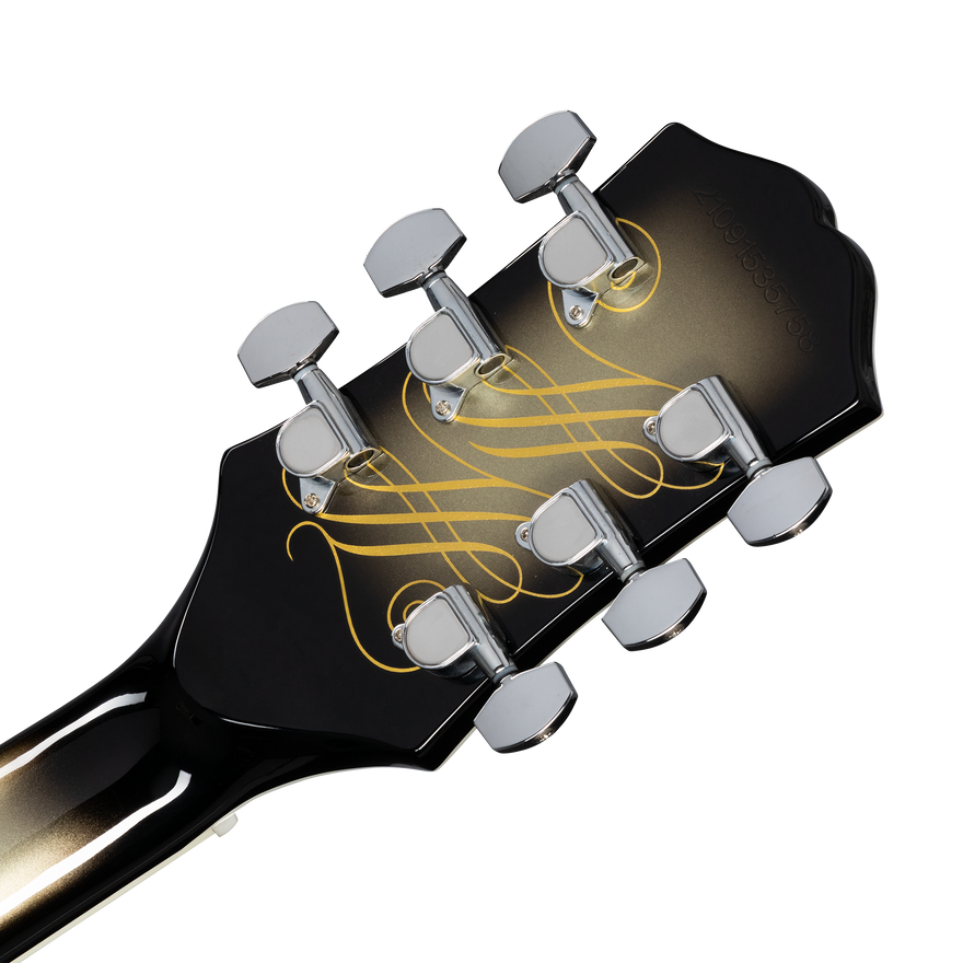 Epiphone Adam Jones Les Paul Custom Art Collection: Julie Heffernan's “Study For Self-Portrait with Rose Skirt and a Mouse", Antique Silverburst Electric Guitar Epiphone