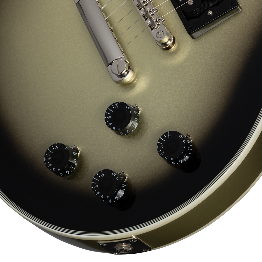 Epiphone Adam Jones Les Paul Custom Art Collection: Julie Heffernan's “Study For Self-Portrait with Rose Skirt and a Mouse", Antique Silverburst Electric Guitar Epiphone