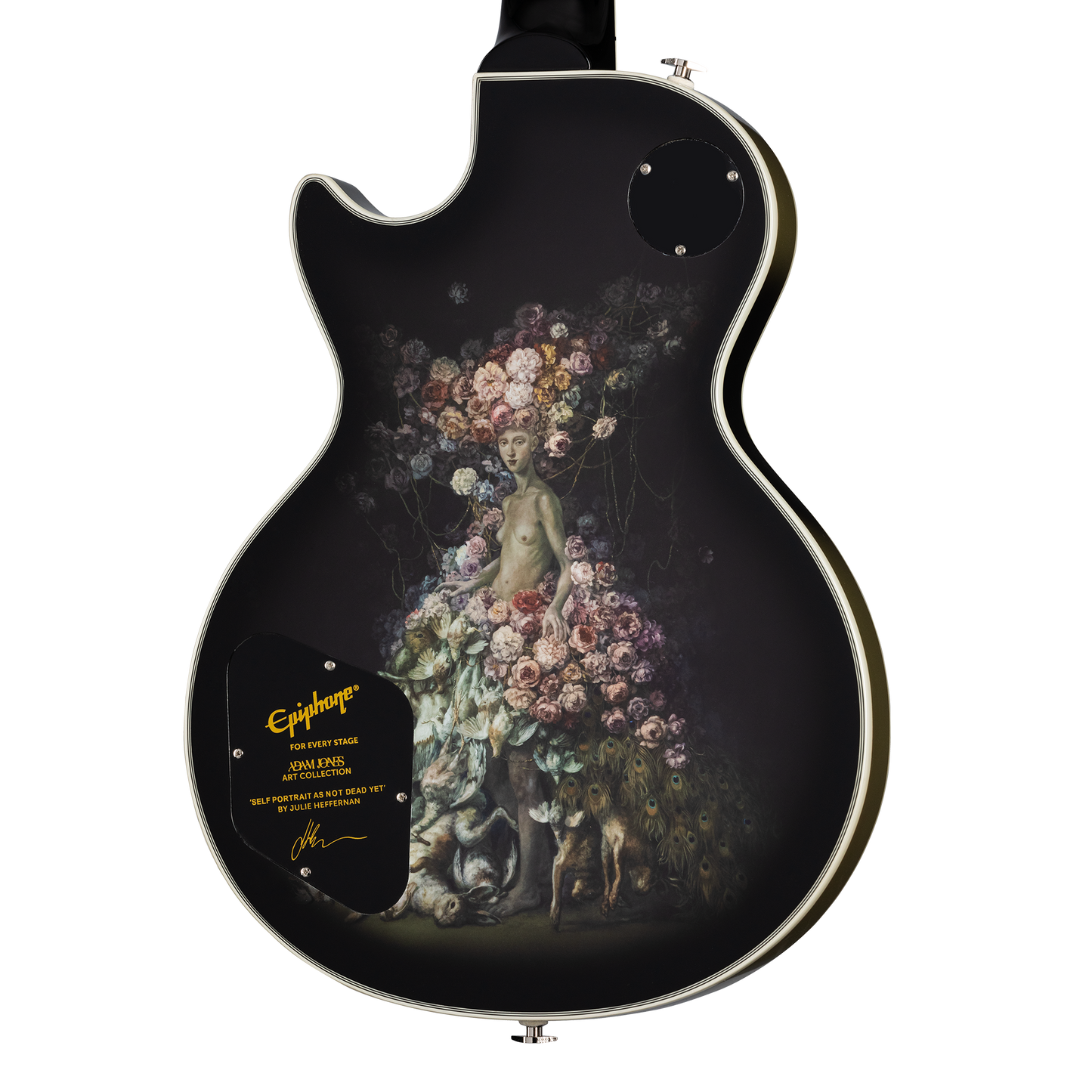 Epiphone Adam Jones Les Paul Custom Art Collection: Julie Heffernan’s “Self Portrait as Not Dead Yet”, Antique Silverburst Electric Guitar Epiphone