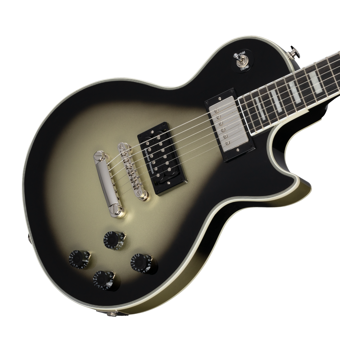Epiphone Adam Jones Les Paul Custom Art Collection: Julie Heffernan’s “Self Portrait as Not Dead Yet”, Antique Silverburst Electric Guitar Epiphone
