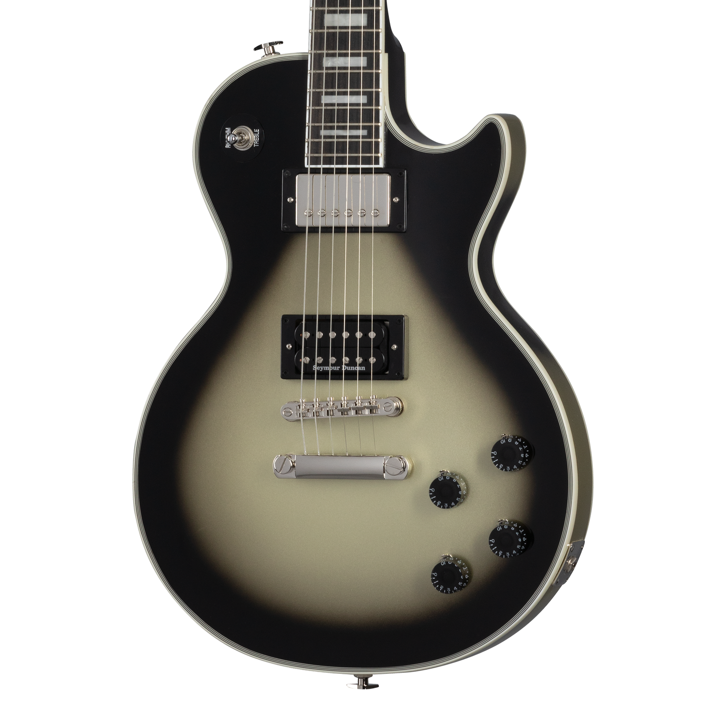 Epiphone Adam Jones Les Paul Custom Art Collection: Julie Heffernan’s “Self Portrait as Not Dead Yet”, Antique Silverburst Electric Guitar Epiphone