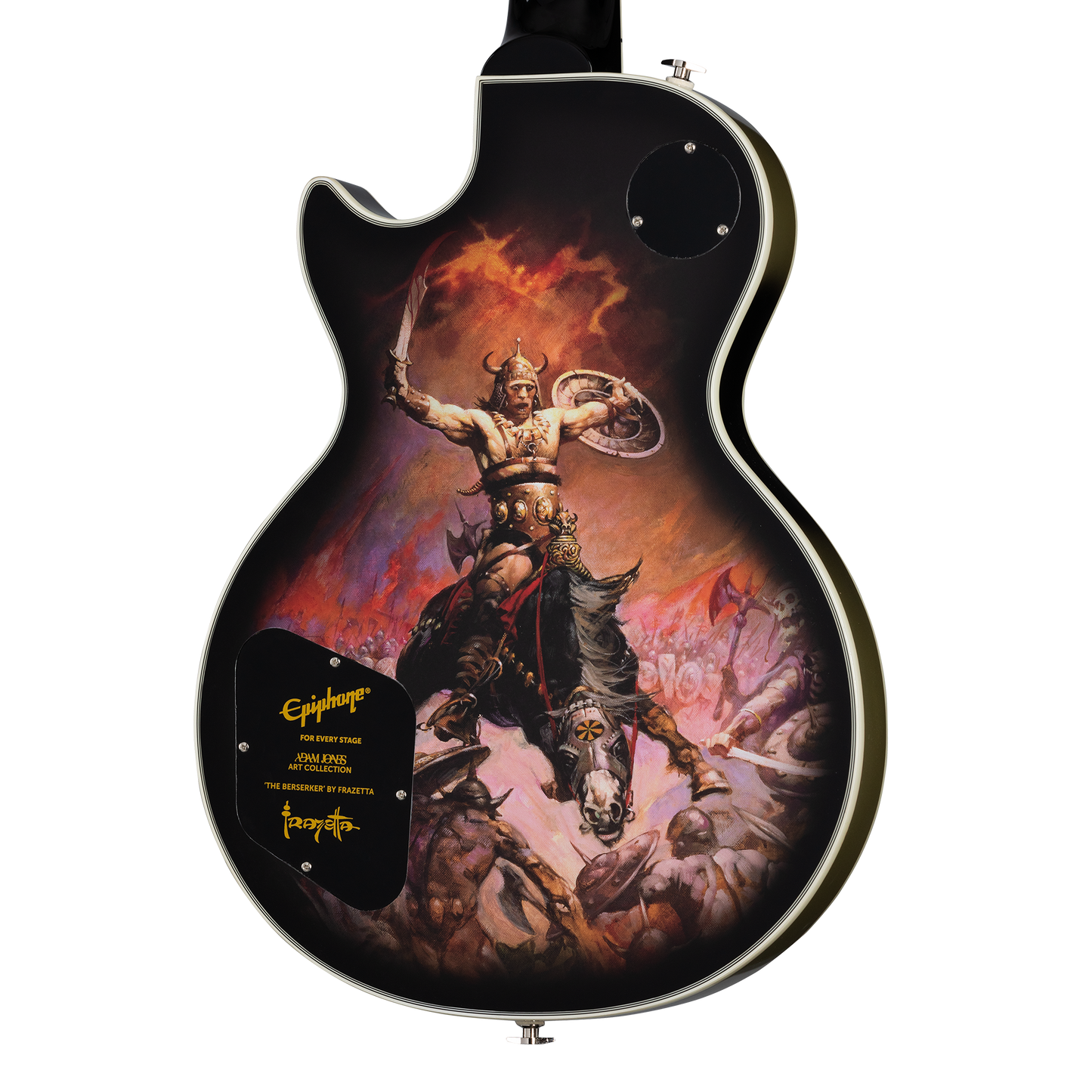 Epiphone Adam Jones Les Paul Custom Art Collection: Frazetta "The Berserker", Antique Silverburst Electric Guitar Epiphone