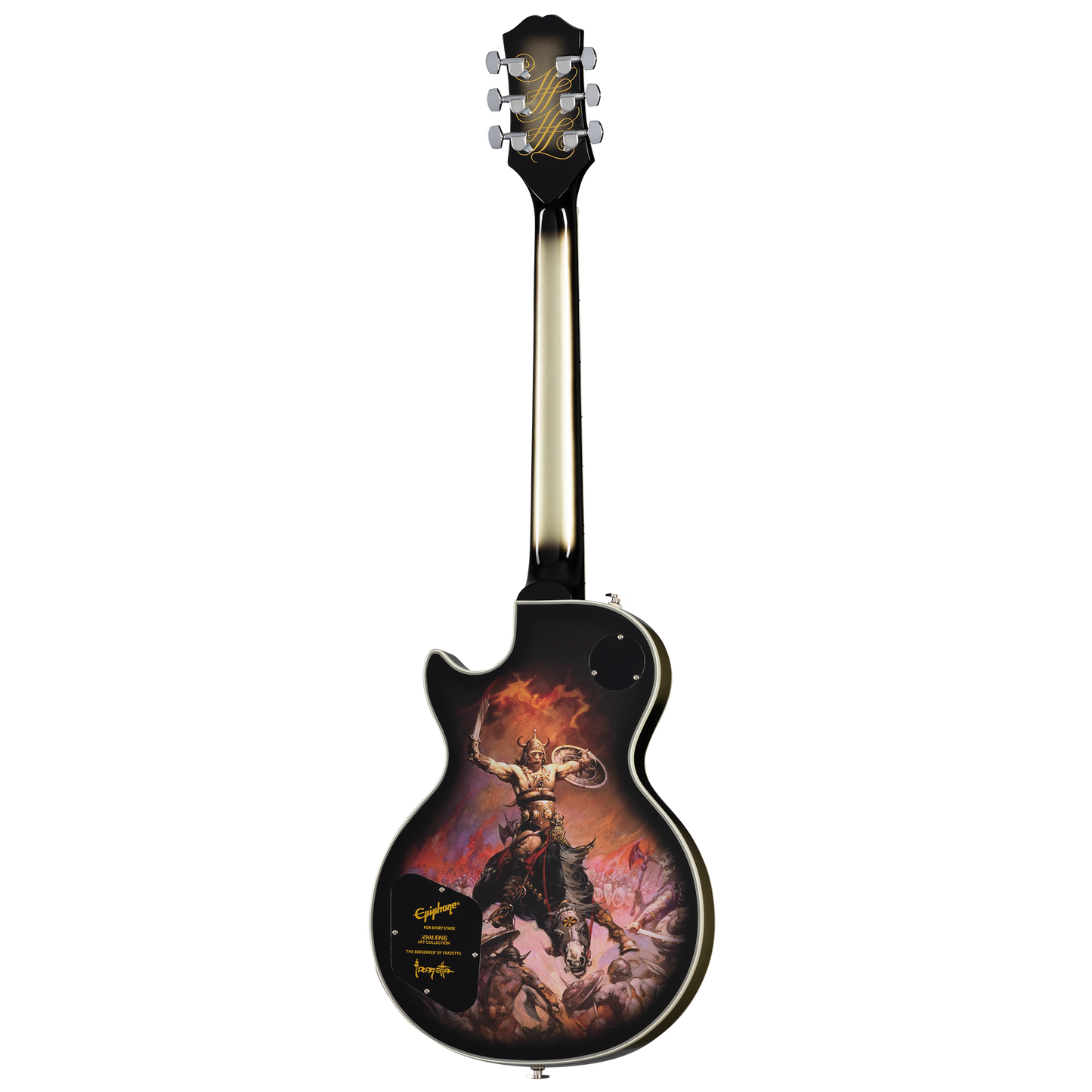 Epiphone Adam Jones Les Paul Custom Art Collection: Frazetta "The Berserker", Antique Silverburst Electric Guitar Epiphone