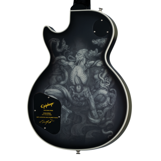 Epiphone Adam Jones Les Paul Custom Art Collection: Ernst Fuchs’ “ANTI-LAOKOON 1965”, Antique Silverburst Electric Guitar Epiphone