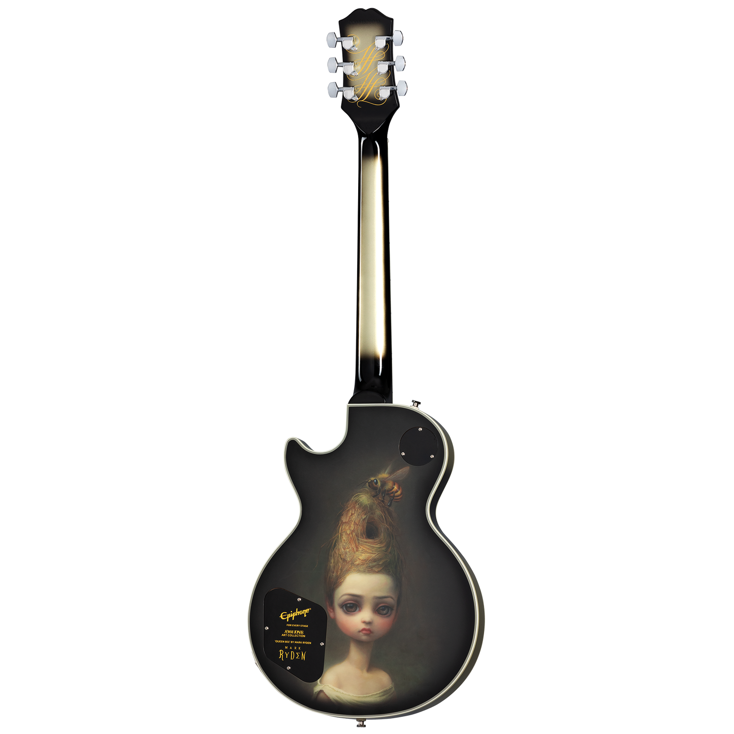Epiphone Adam Jones Les Paul Custom Art Collection: Mark Ryden’s “Queen Bee” , Antique Silverburst Electric Guitar Epiphone