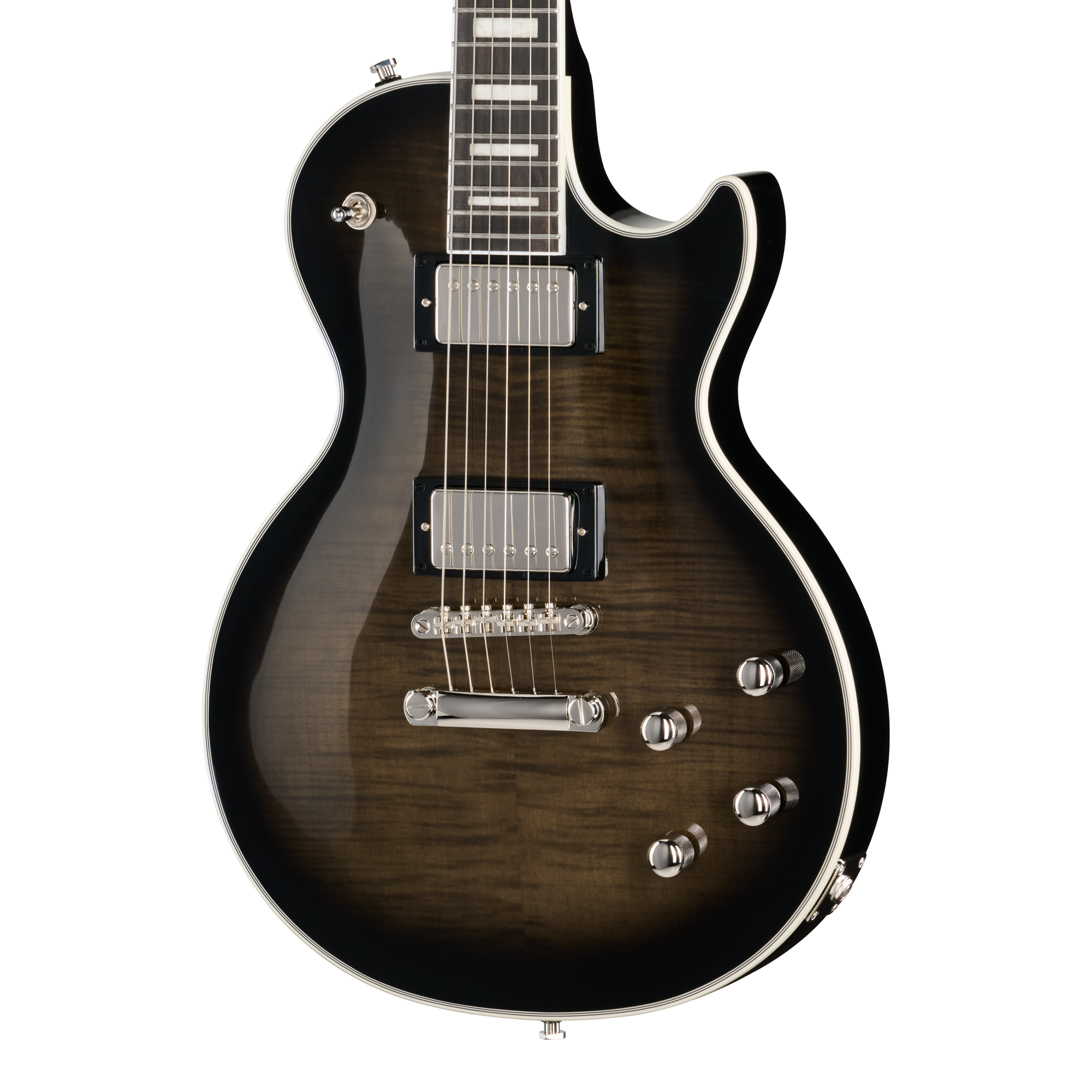 Epiphone Les Paul Custom Modern Figured, Translucent Ebony Burst
