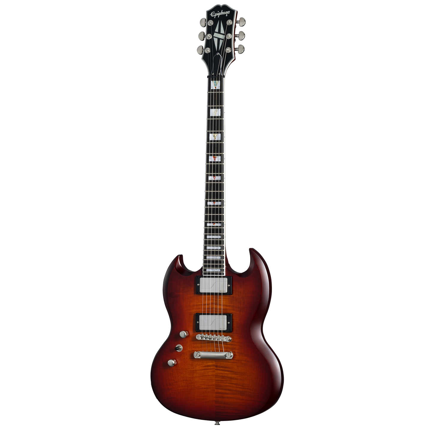 Epiphone SG Prophecy, Left-Handed, Aged Bengal Tiger Burst, Exclusive Electric Guitar Epiphone