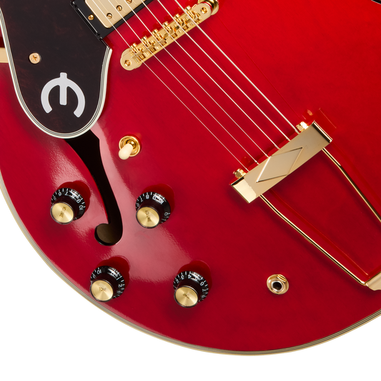 Epiphone Masterbilt Gem Archer Sheraton, Left-Handed, Cherry Red Electric Guitar Epiphone