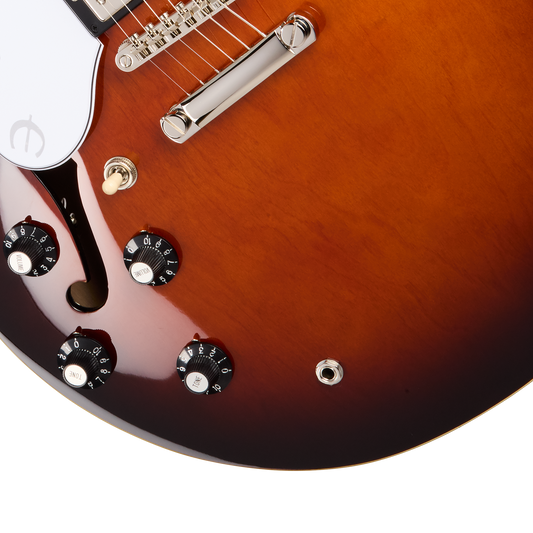 Epiphone Bonehead Riviera, Left-Handed, Dark Tobacco Sunburst Electric Guitar Epiphone